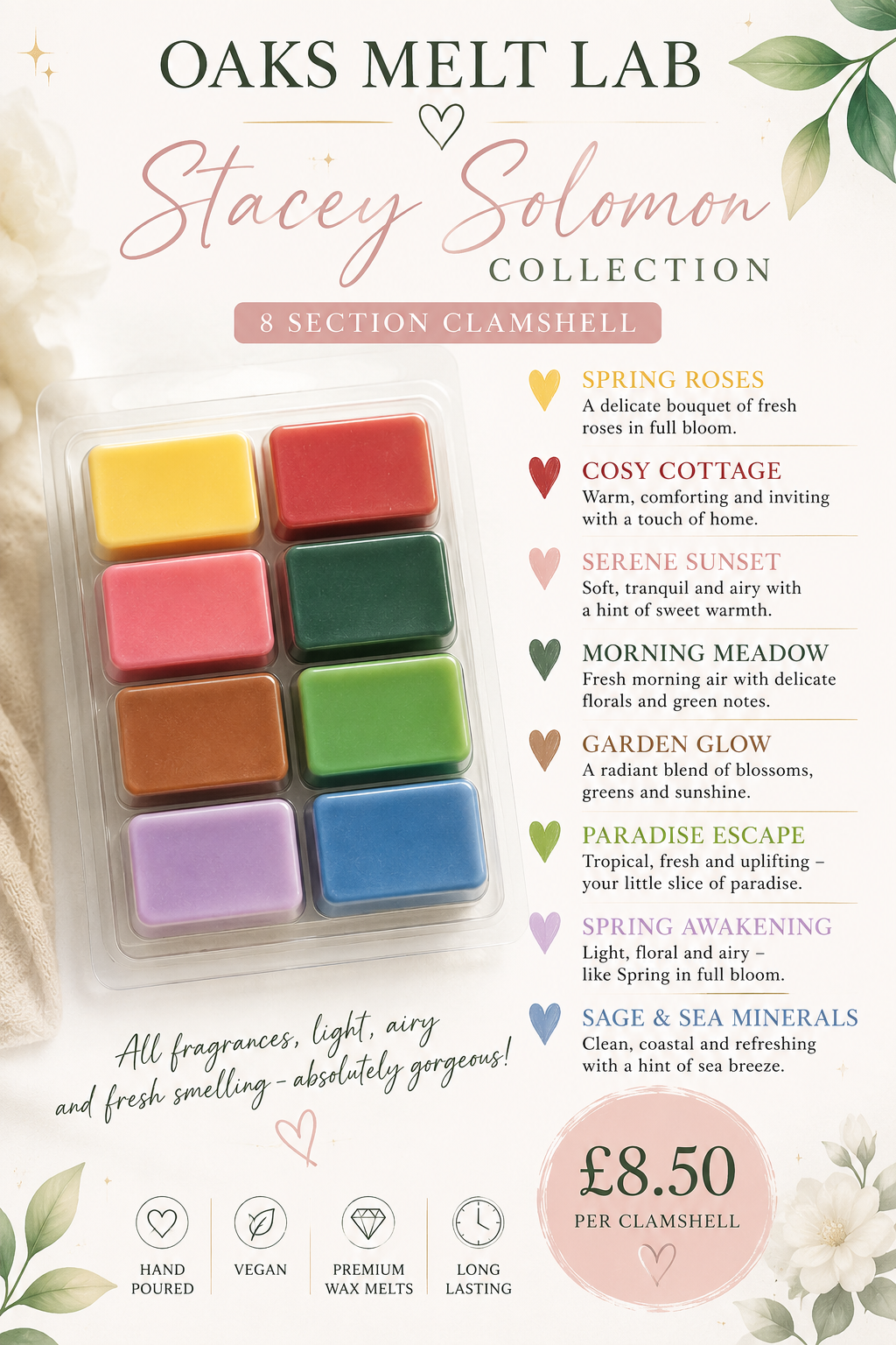 Stacey Solomon summer fragrance collection wax melts