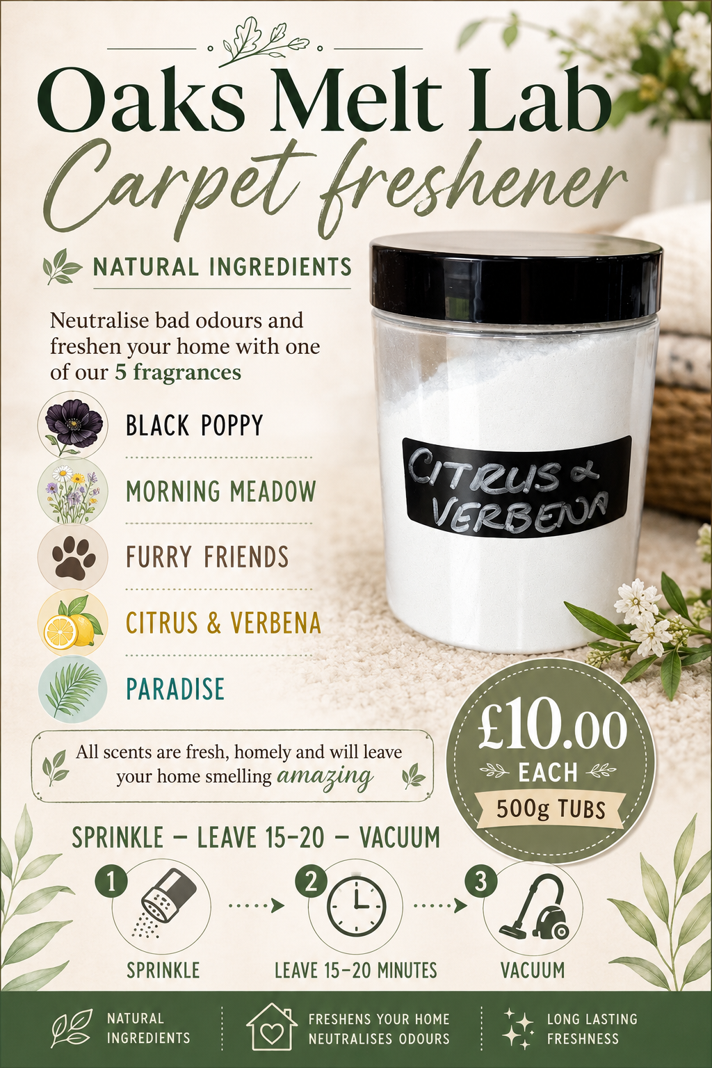 Premium carpet Freshner
